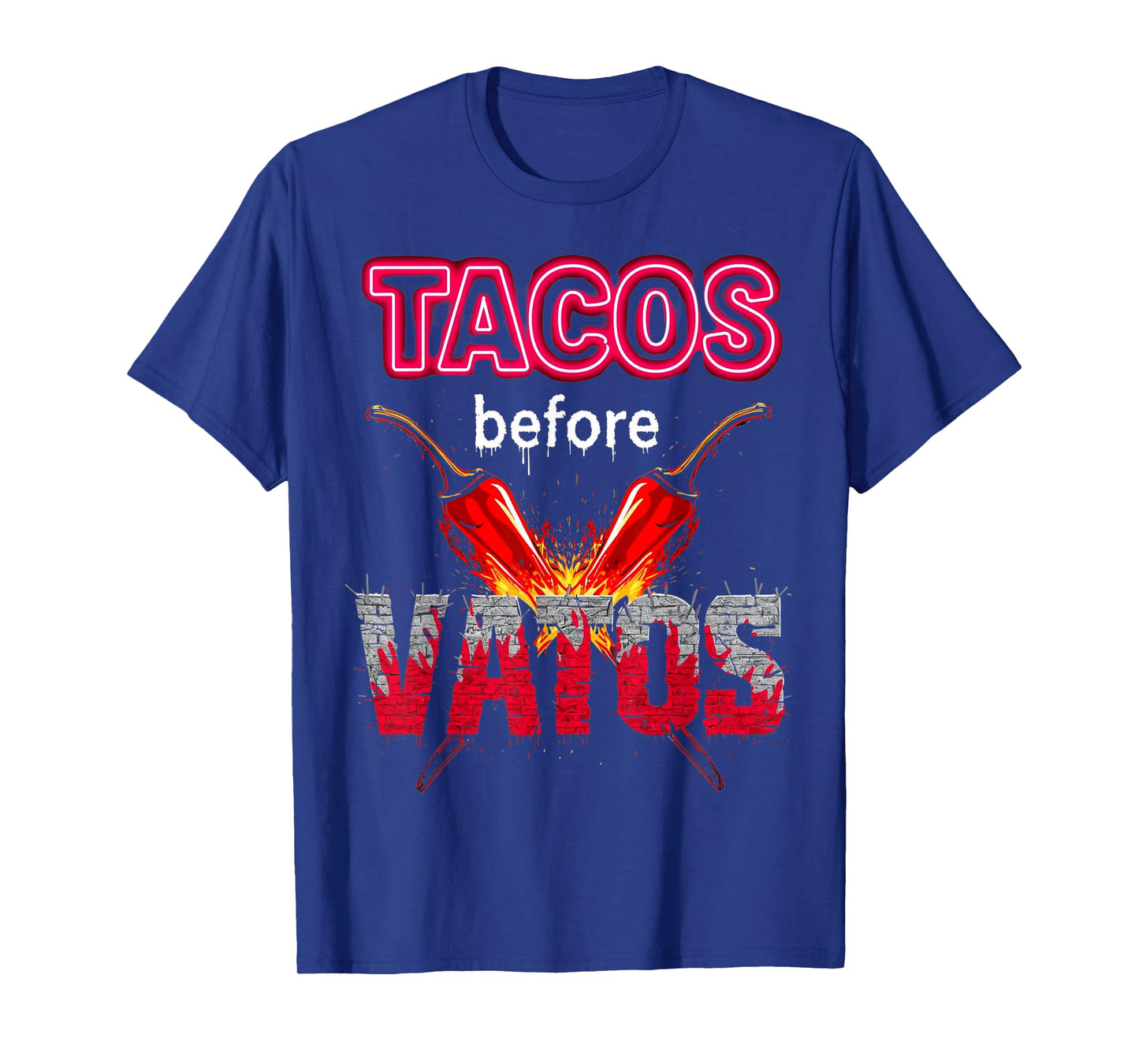 Tacos Before Vatos Funny Fiesta Latina Womens Top T-Shirt
