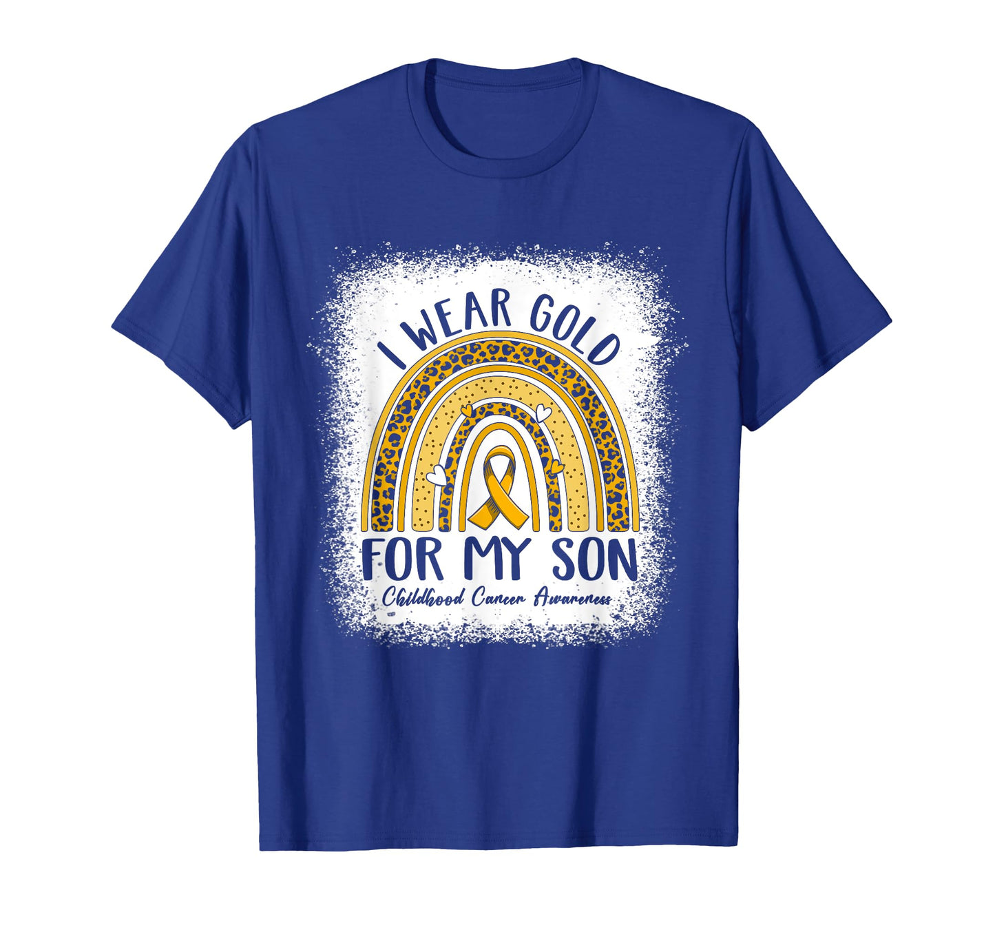 I Wear Gold For My Son Childhood Cancer Awareness Ribbon T-Shirt