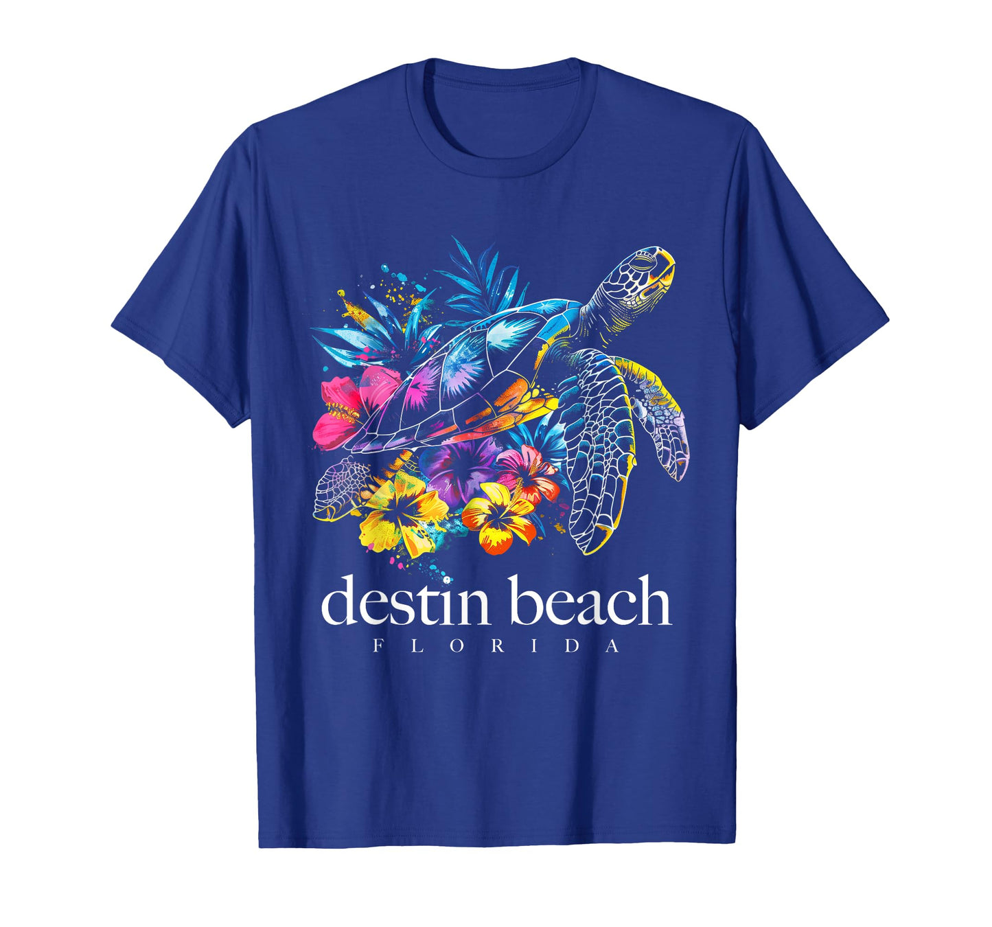 Destin Beach Florida Sea Turtle Scuba Diving Surfer Souvenir Men Women Kids T-Shirt