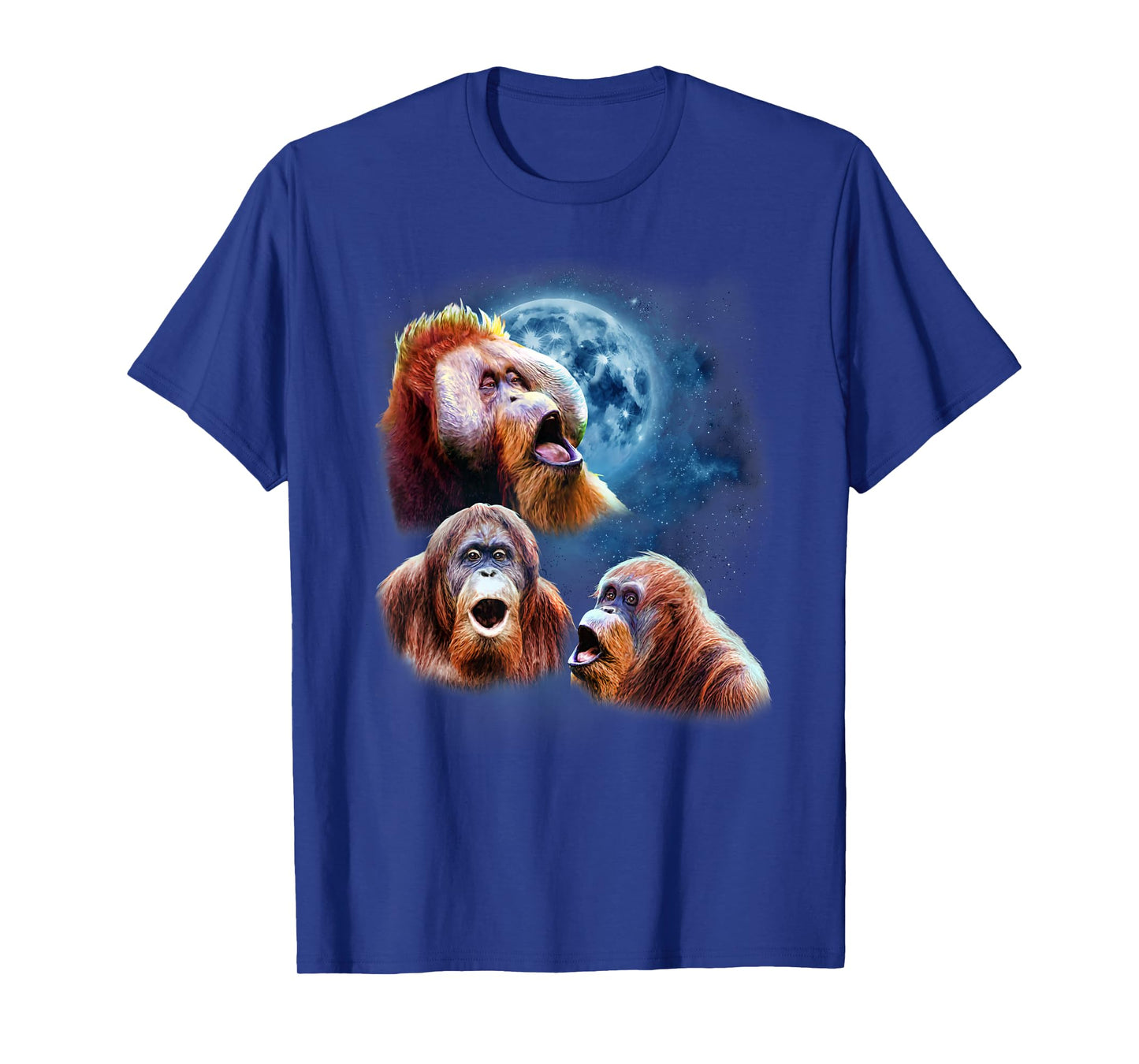 Funny Orangutan Shirt - Orangutans Howling at the Moon T-Shirt