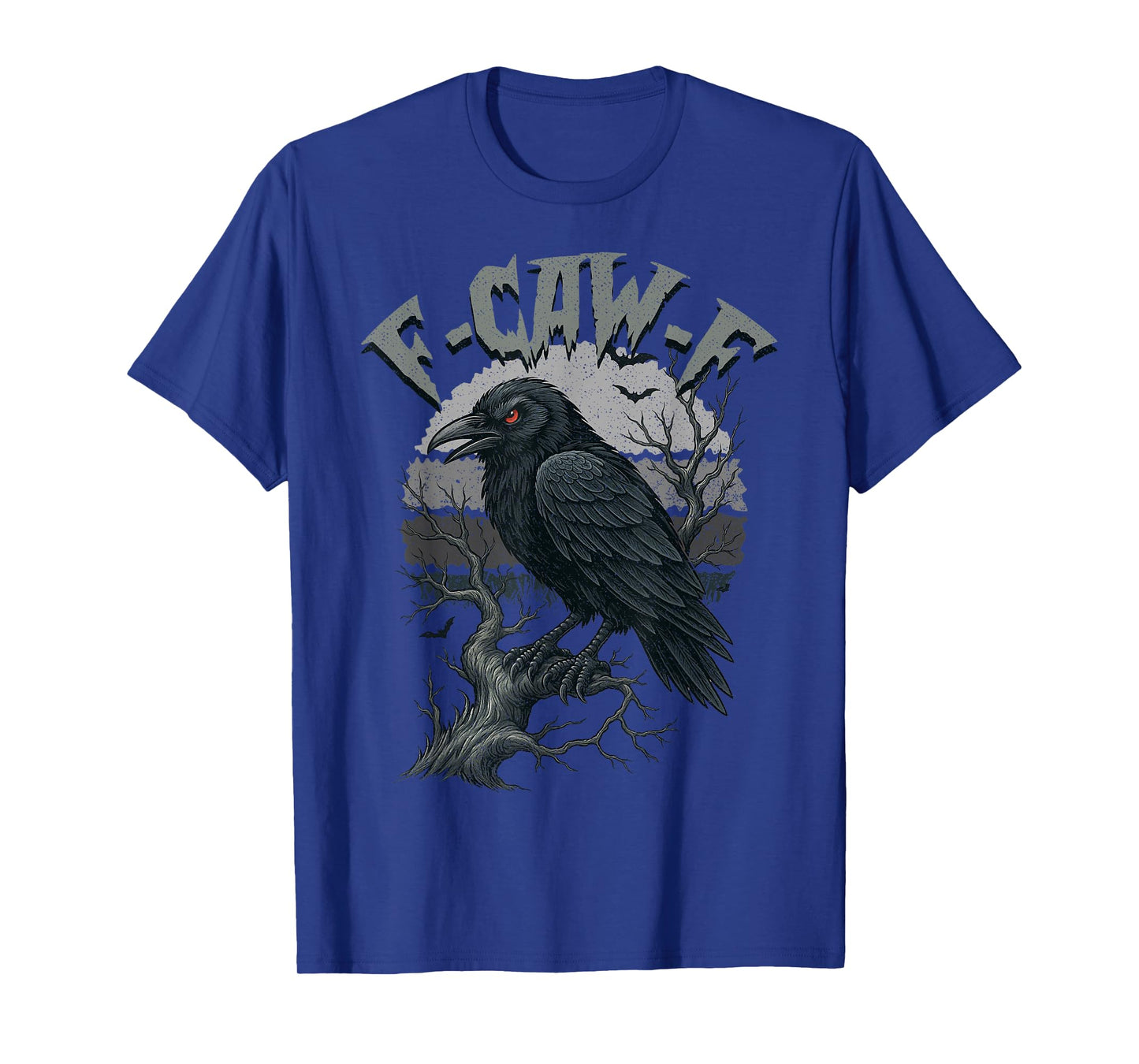 F-Caw-F Funny Black Crow Bird Moon Gothic Adult Humor F cawF T-Shirt