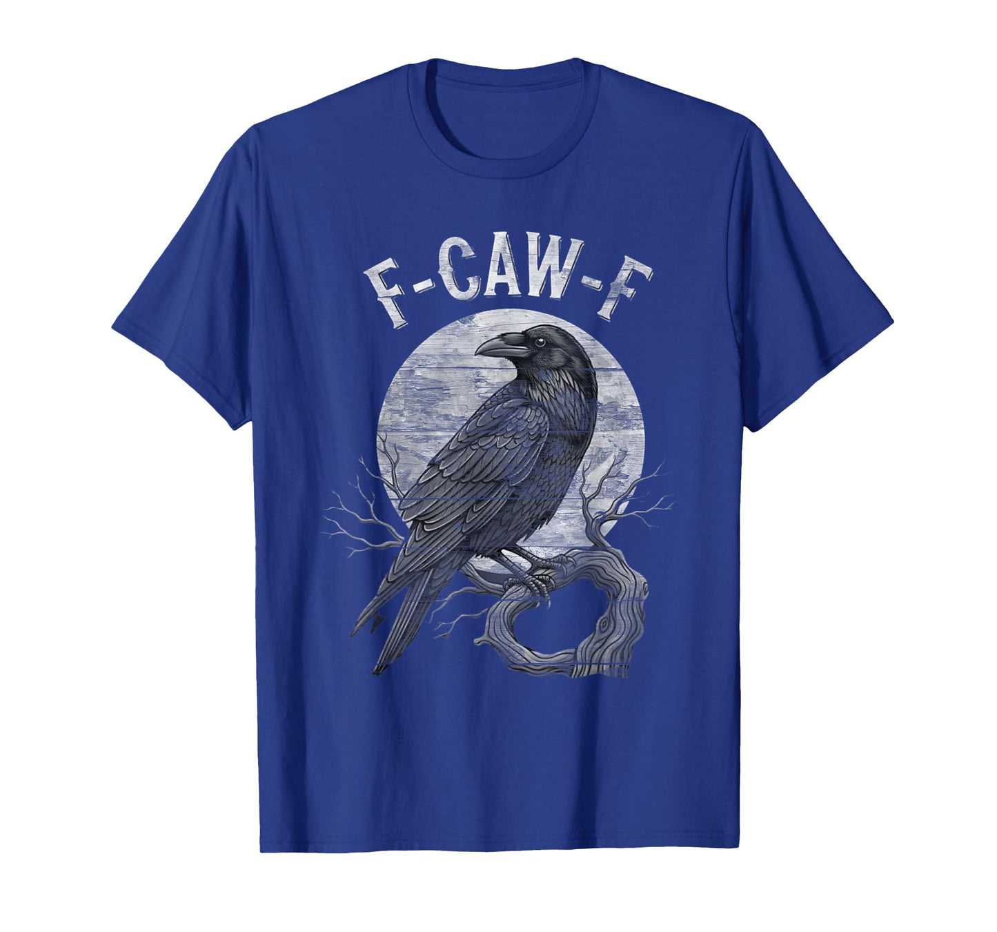 Funny Black Crow β F-Caw-F Gothic Moon Adult Humor Design T-Shirt