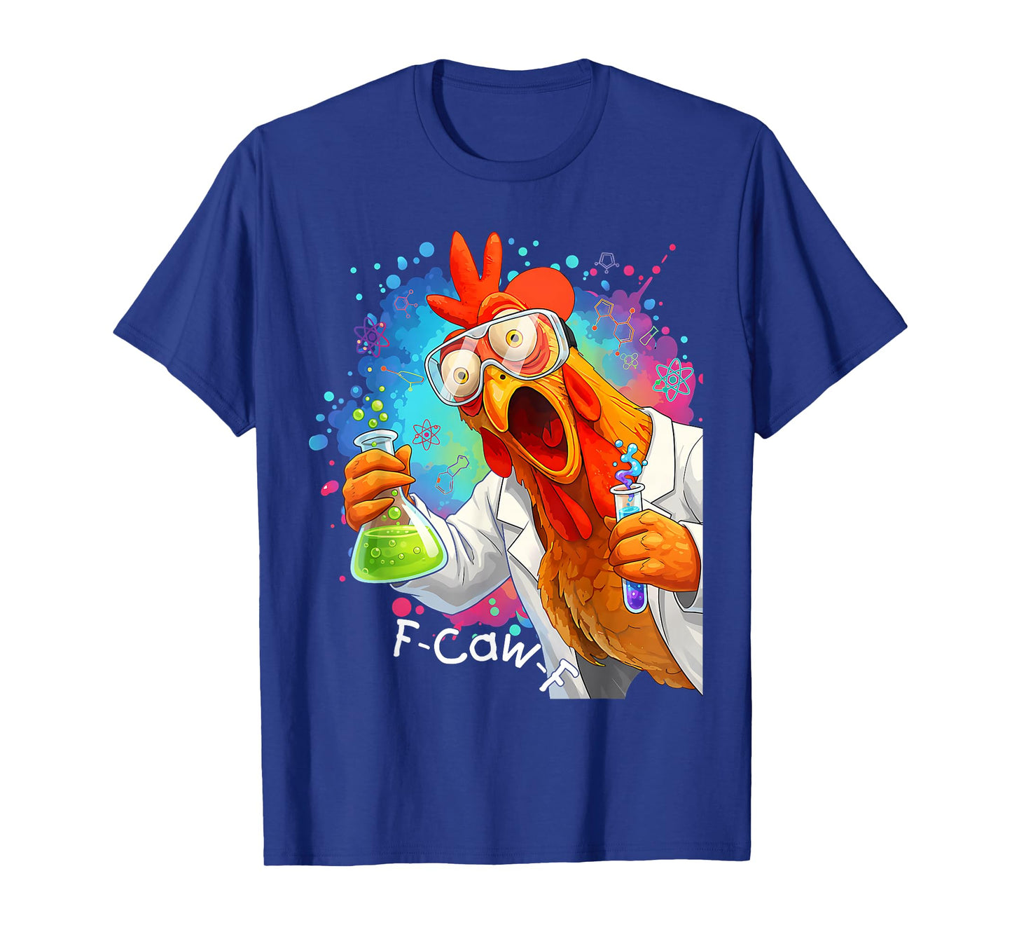 Funny F-CAW-F Chicken Chemistry Humor Science Teacher T-Shirt