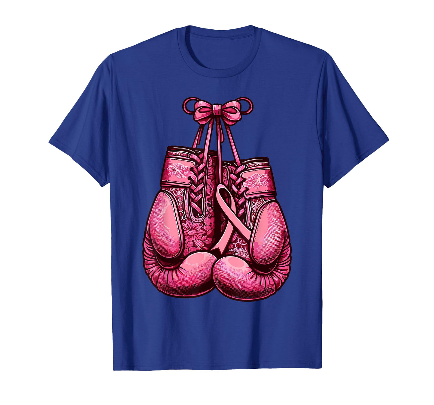 Breast Cancer Boxing Glove Pink Ribbon Awareness Fight Women T-Shirt