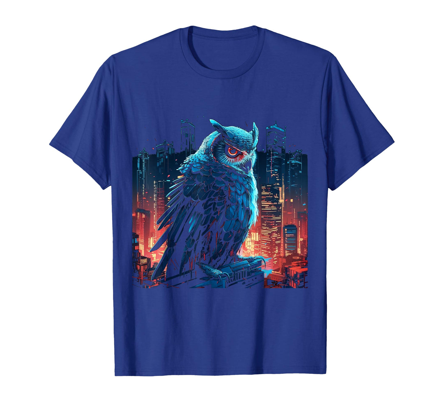 Owl Artwork - Animal Fantasy City Architecture Art Owl T-Shirt