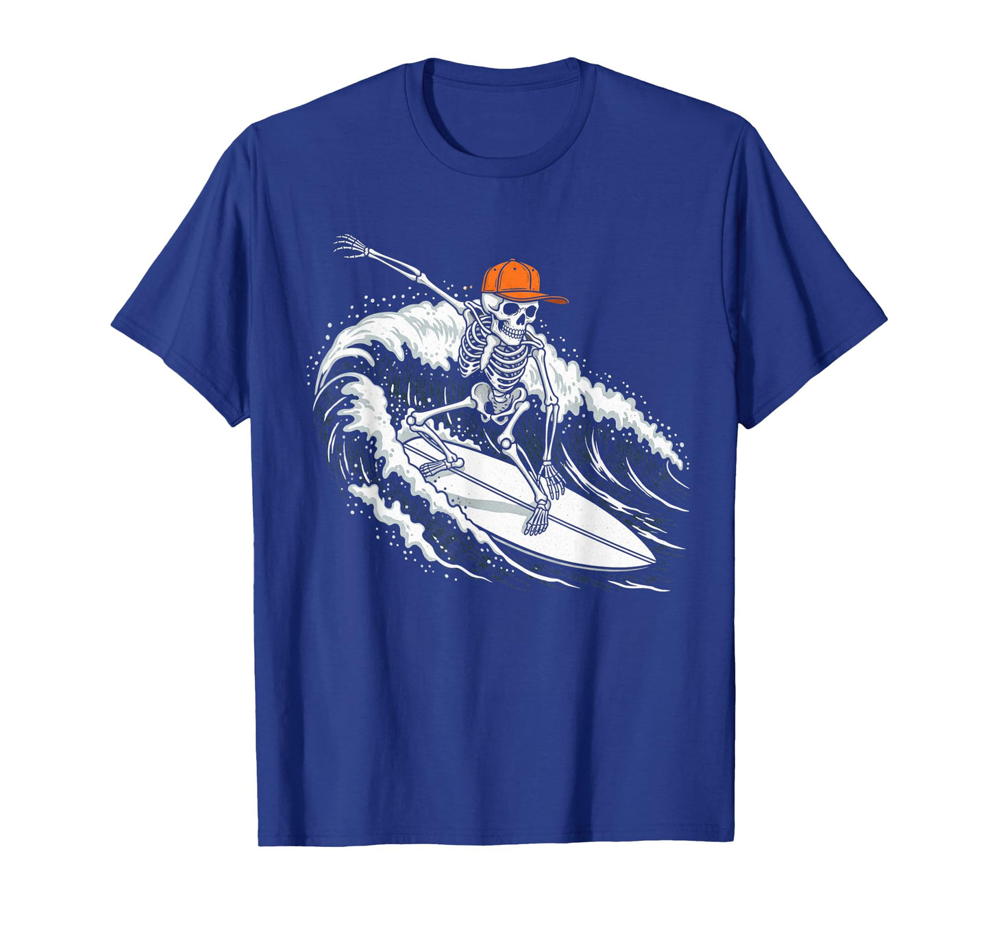 Skeleton Surfing Halloween Funny Spooky Skeleton Surfing T-Shirt