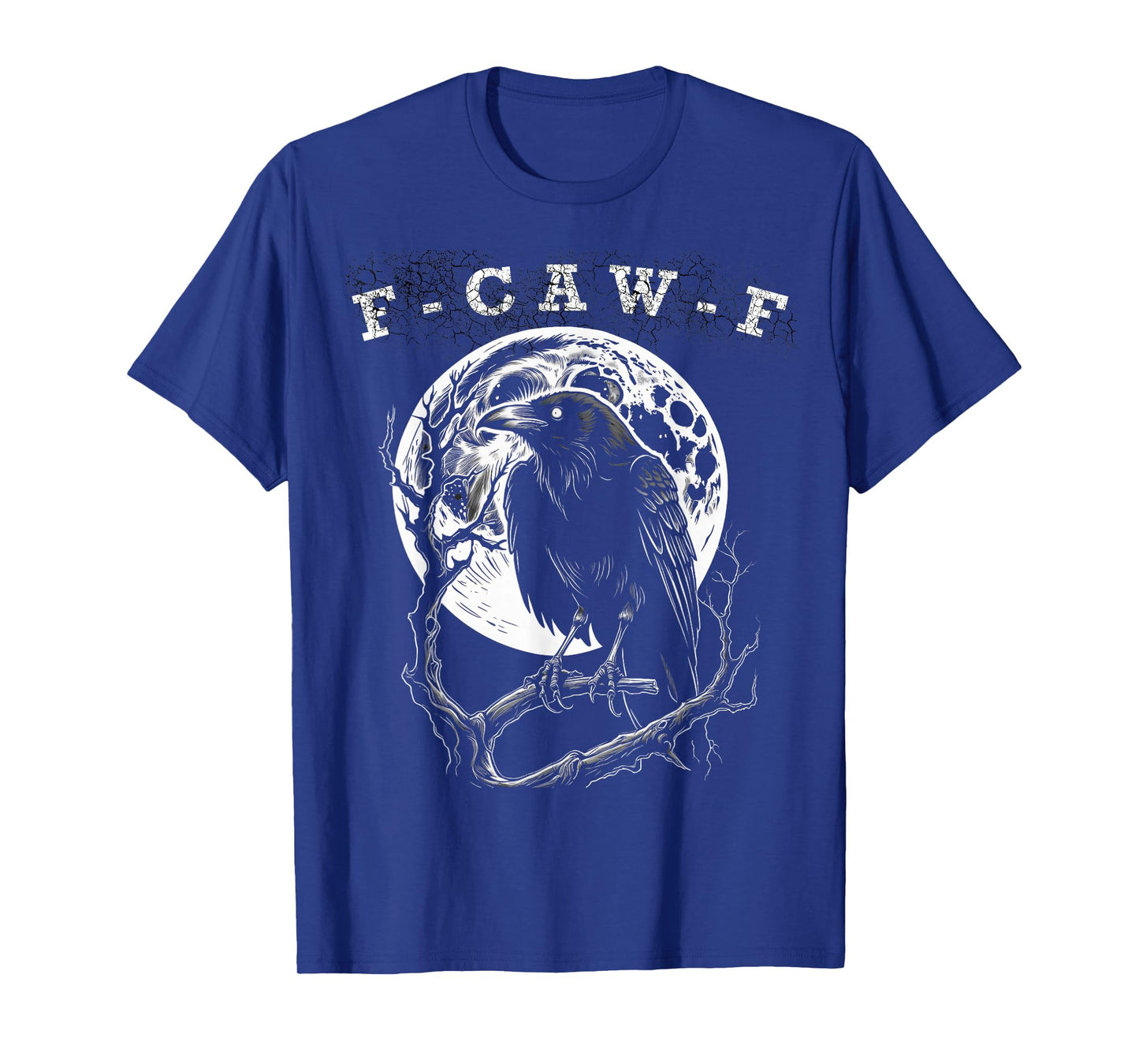 F-CAW-F Funny Black Crow Moon Gothic Adult Humour T-Shirt