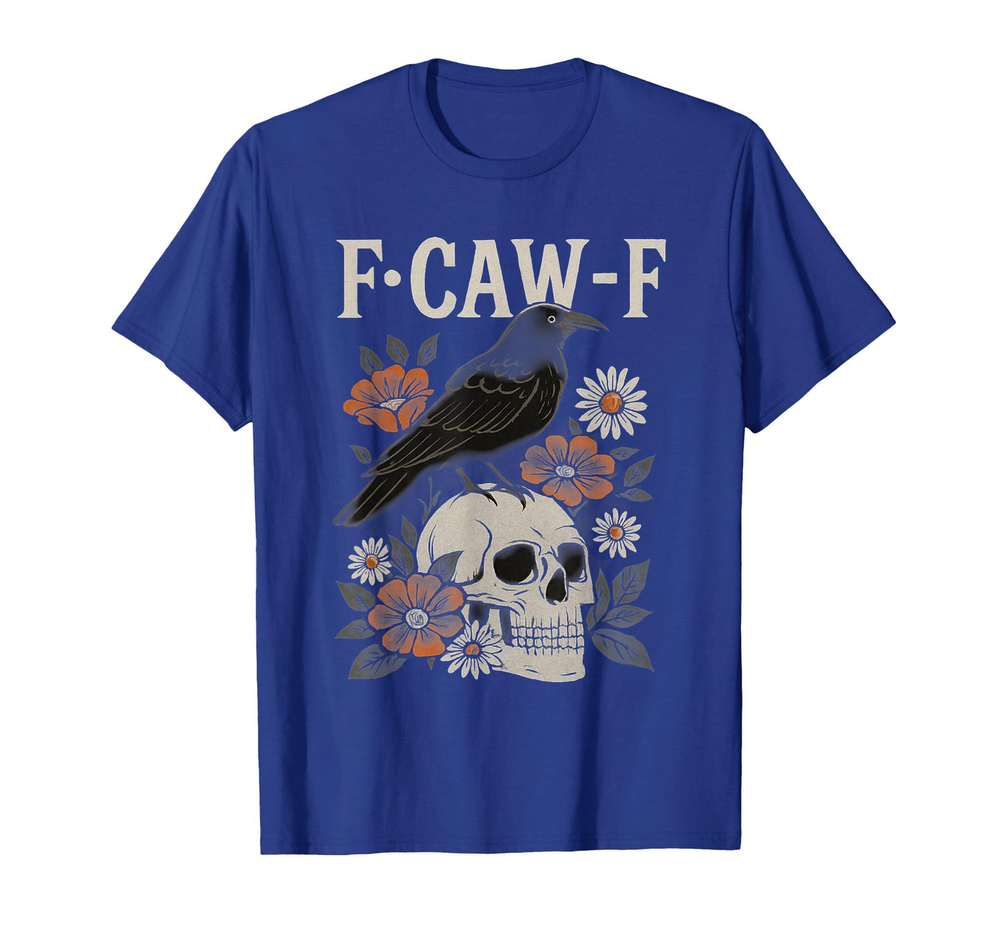 Funny F Caw F Raven Bird Saying Vintage Graphic Novelty T-Shirt