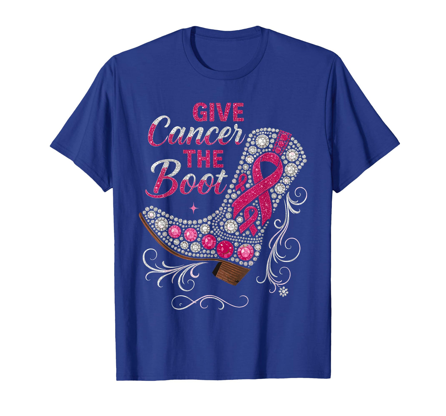 Breast Cancer Shirts for Women, Cowgirl Boots On The Ground T-Shirt