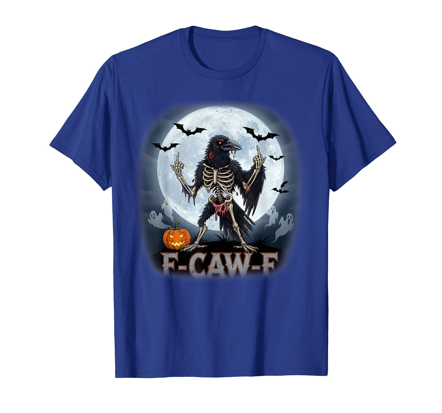 Halloween Tee for Adults Men Women F-Caw-F Crow Black Bird T-Shirt