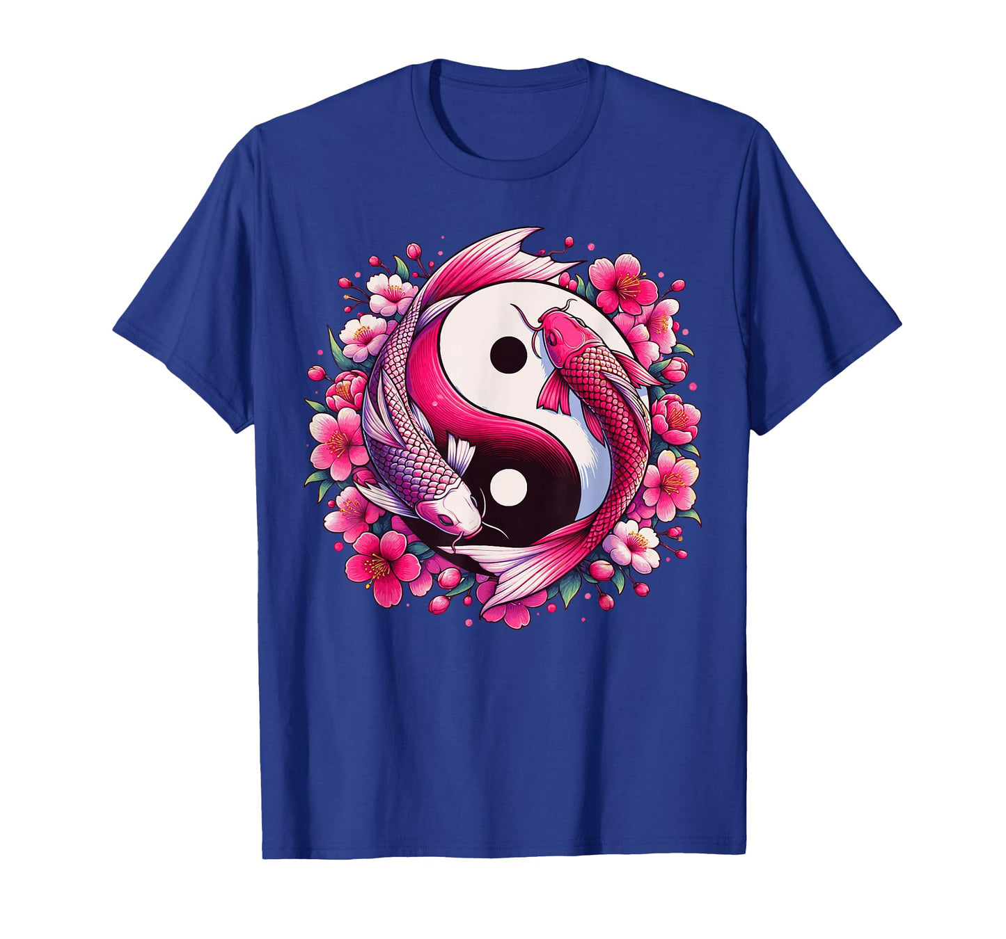 Koi Carp Fish Cherry Blossom Japanese Sakura Nishikigoi Fish T-Shirt