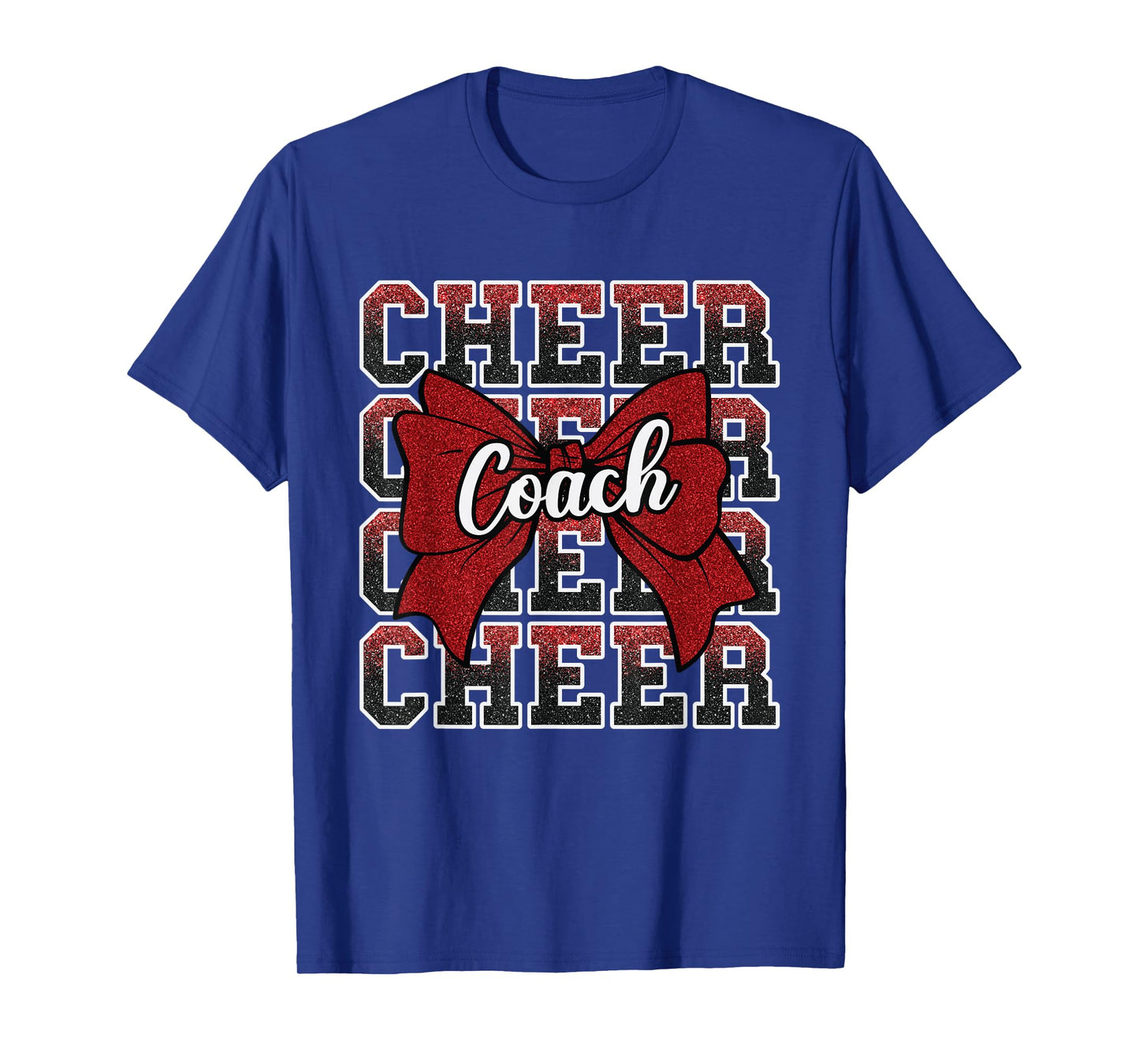 Red Funny Sport Loud Proud Cheer Coach Dad Father's Day T-Shirt