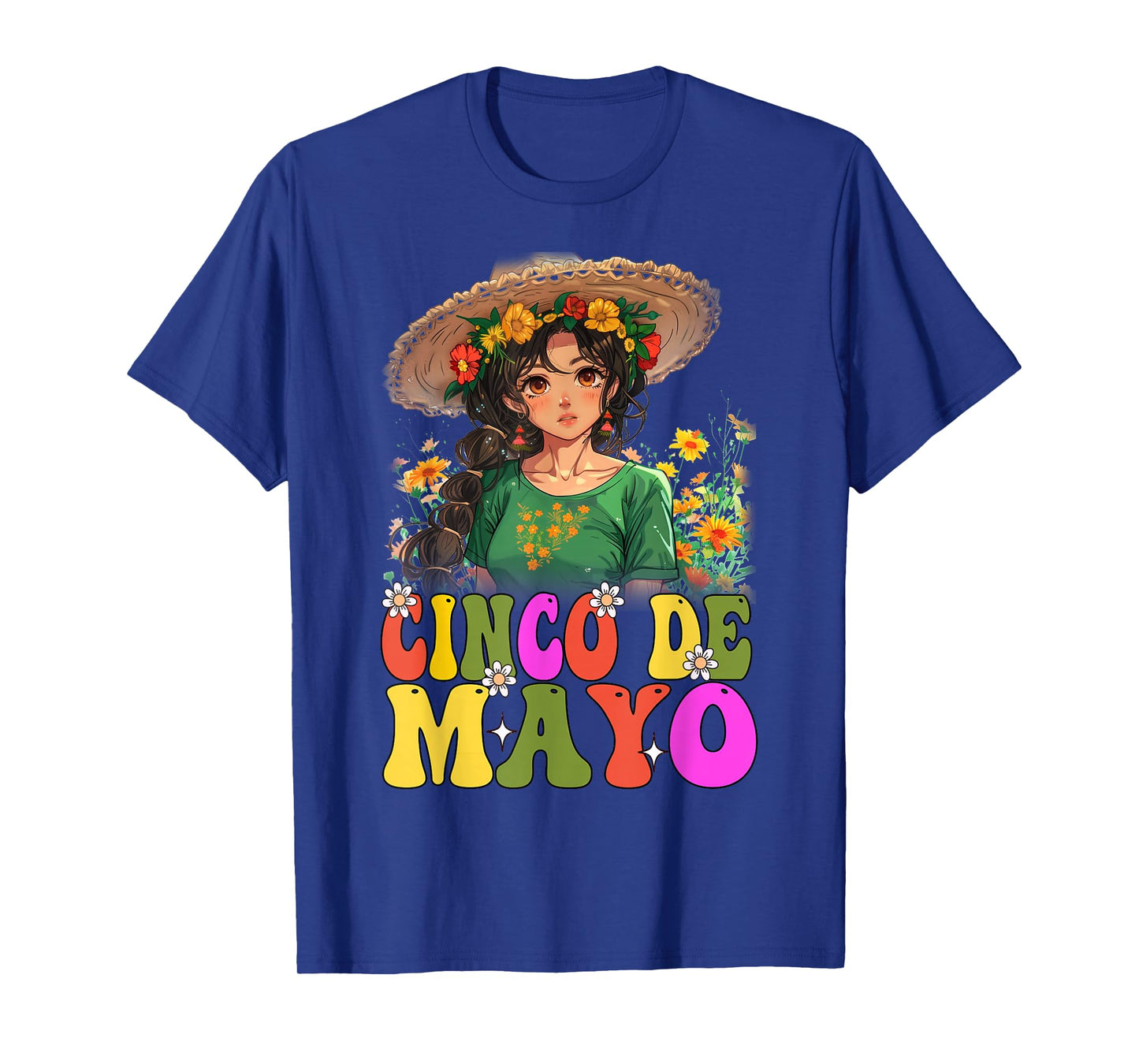 Otaku Girl Cinco De Mayo Mexican Fiesta 5 De Mayo Anime Girl T-Shirt