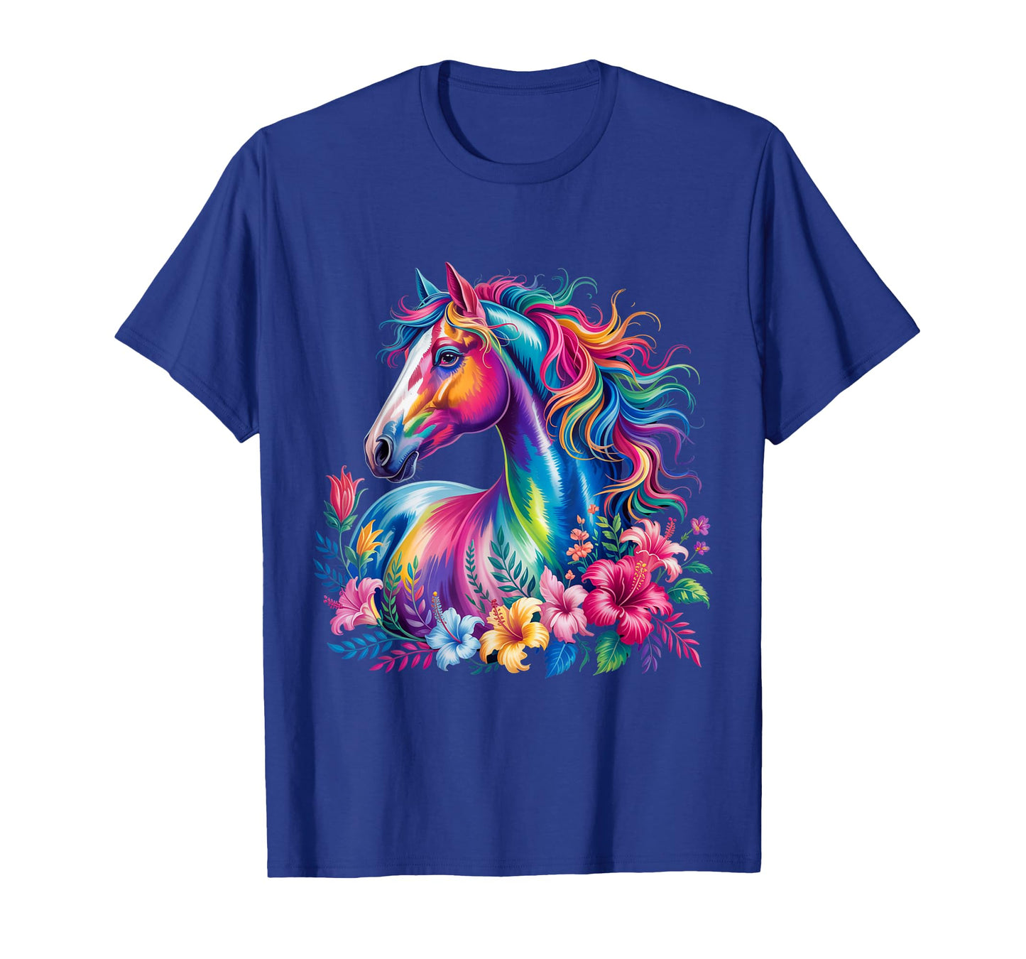 Floral Wild Horse Spring Nature Horse Lovers Country Horse T-Shirt