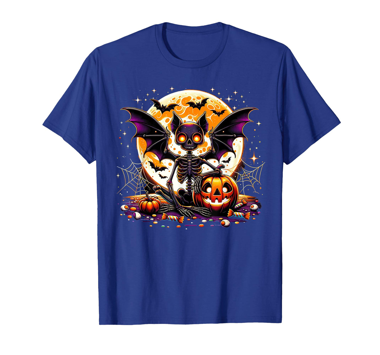 Vampire Bat Skeleton Creepy Halloween T-Shirt