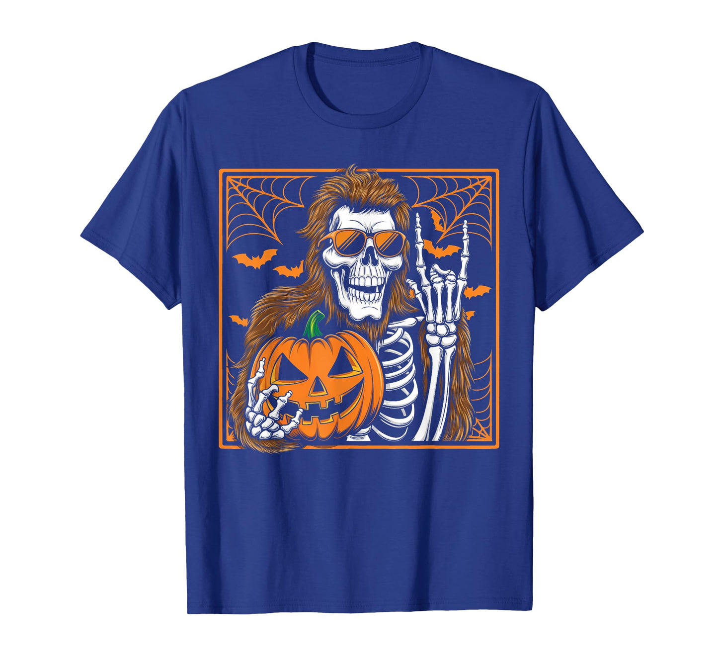 Fun Spooky Bigfoot Jack O Lantern Skeleton Halloween Boys T-Shirt