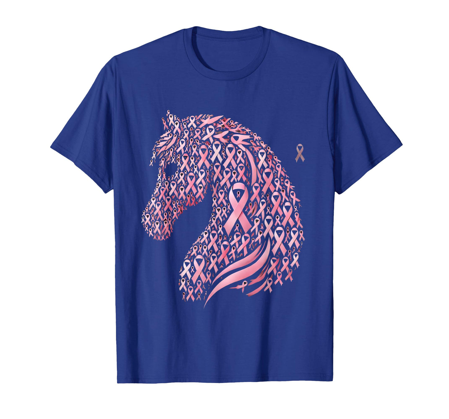 Horse Head Breast Cancer Awareness Pink Ribbon October T-Shirt