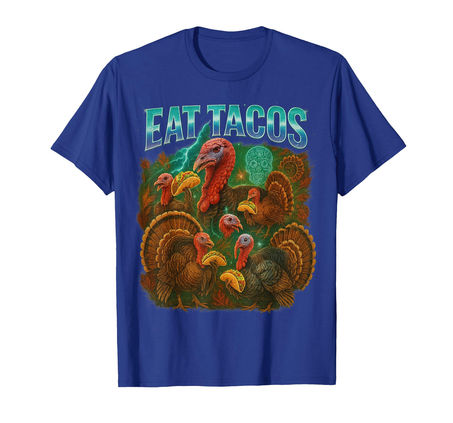 Eat Tacos Thanksgiving Retro 90s/2000s Hip Hop Tribute Style T-Shirt