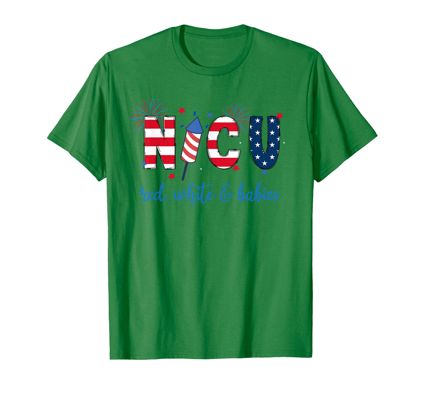 4th of July NICU Nurse Neonatal ICU Nurse Women Men T-Shirt