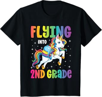 Second Grade Girls Unicorn First Day of 2nd Grade T-Shirt