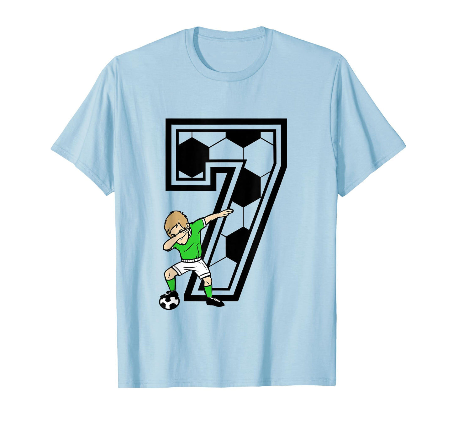 7 Year Old Boy Soccer Player 7th Birthday Kids T-Shirt