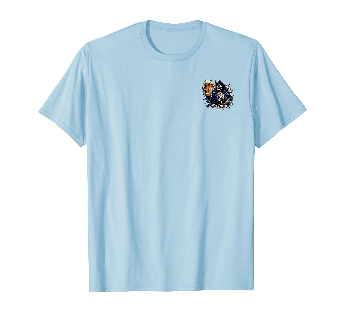 2 Side The Devil Whispered to Me I'm Coming for You Skeleton T-Shirt