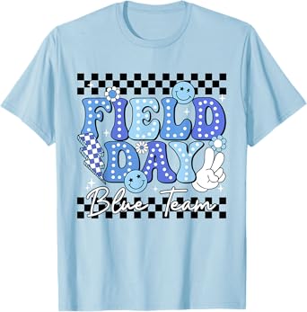 Field Day Trip Blue Team Color Game Competition Boys Girls T-Shirt