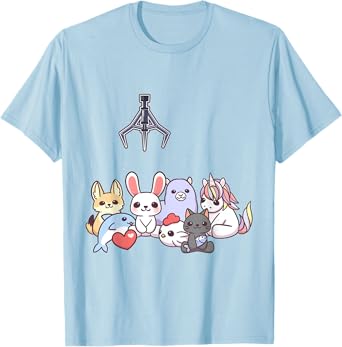 Claw Crane Machine Game Stuff Animal Unicorn Rabbit T-Shirt T-Shirt