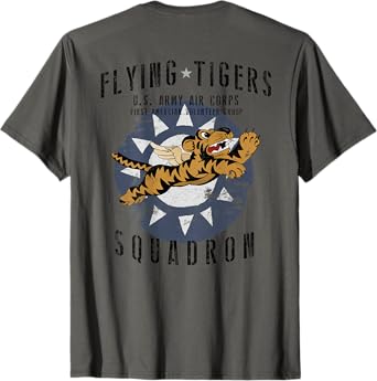 Flying Tigers Squadron WWII Vintage Insignia *BACK PRINTED* T-Shirt