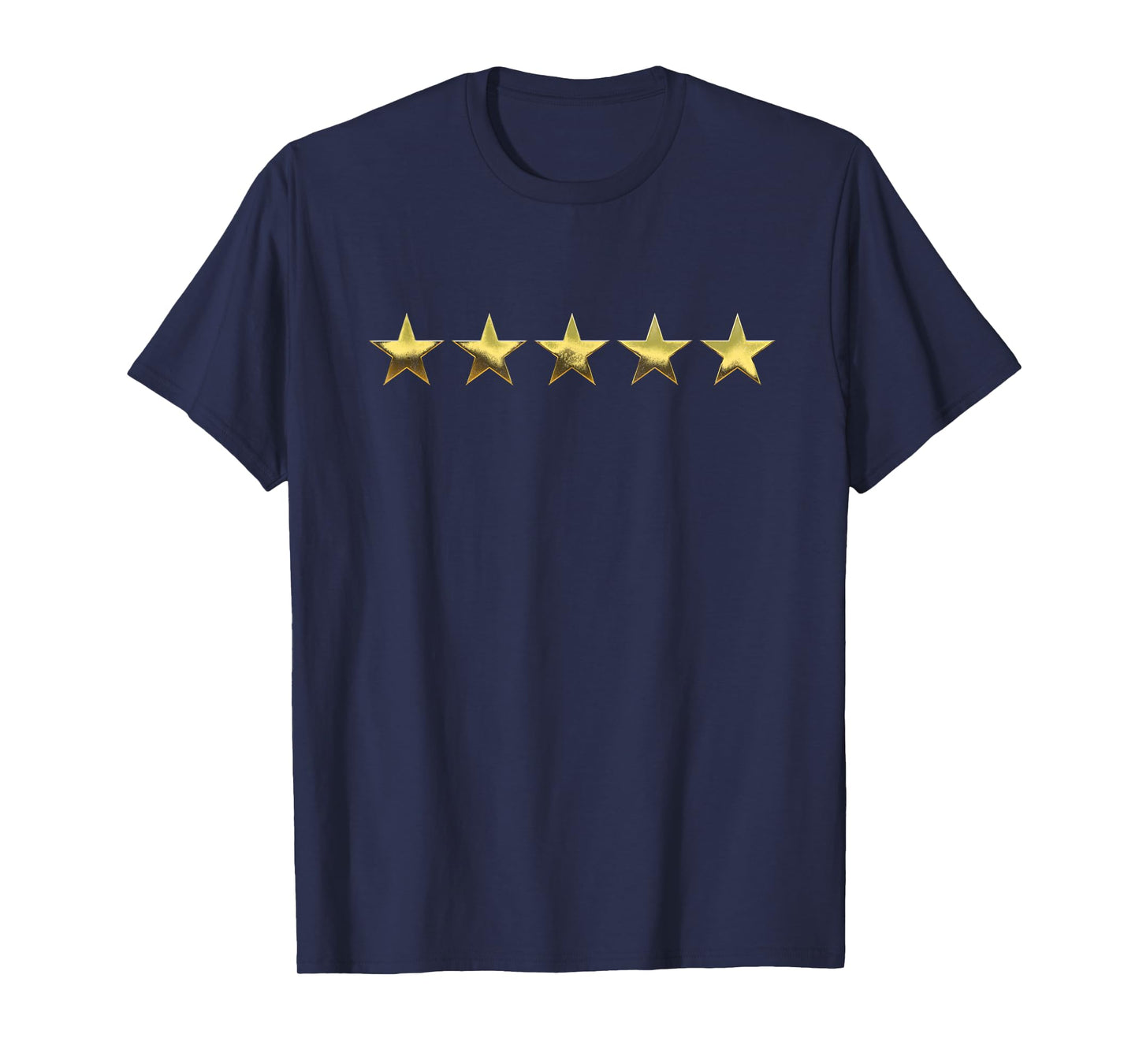 5 Gold Stars Graphic for Teachers and Achieving Top Pupils T-Shirt