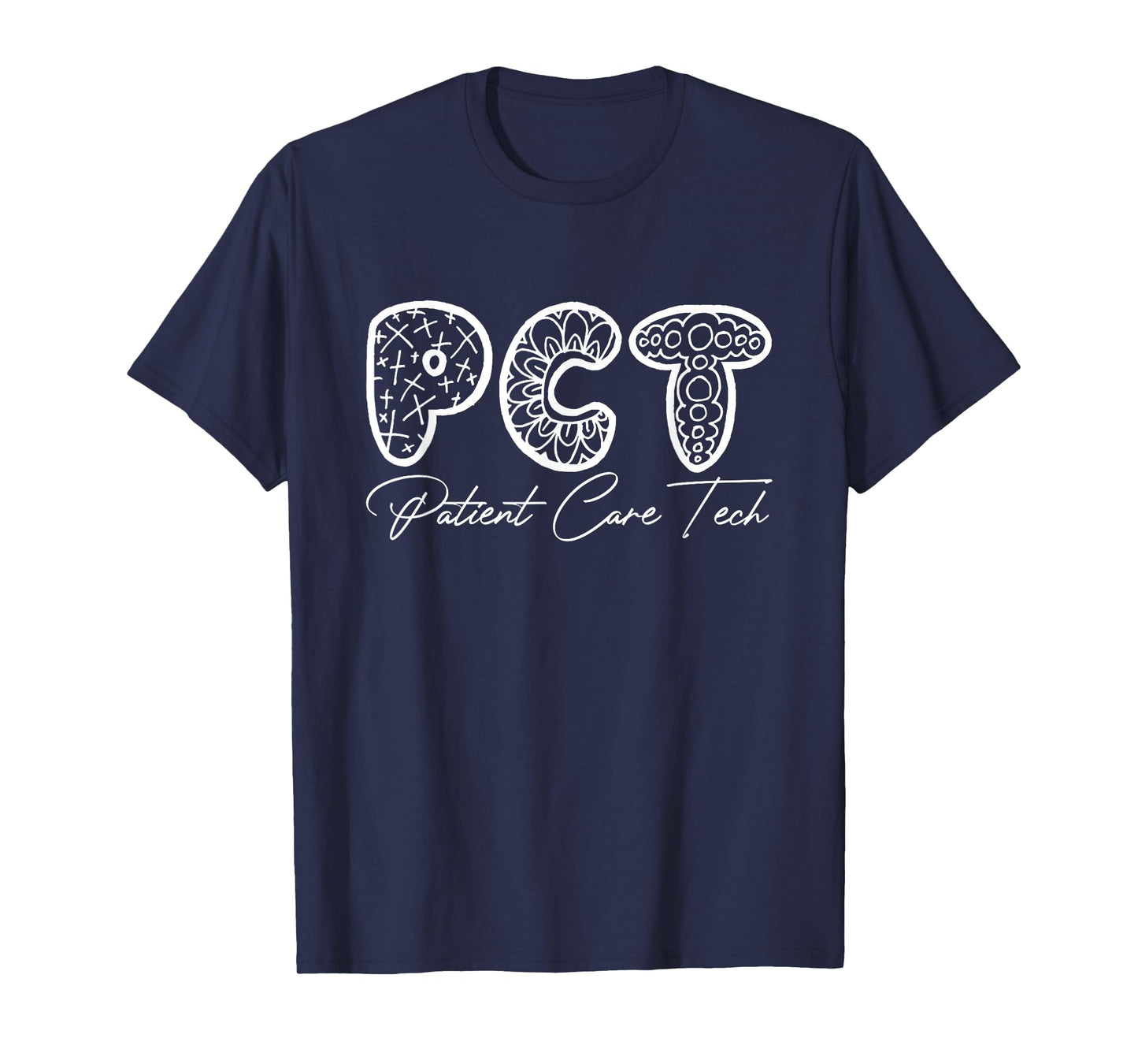 PCT Patient Care Tech Floral Style For Nurse Week T-Shirt