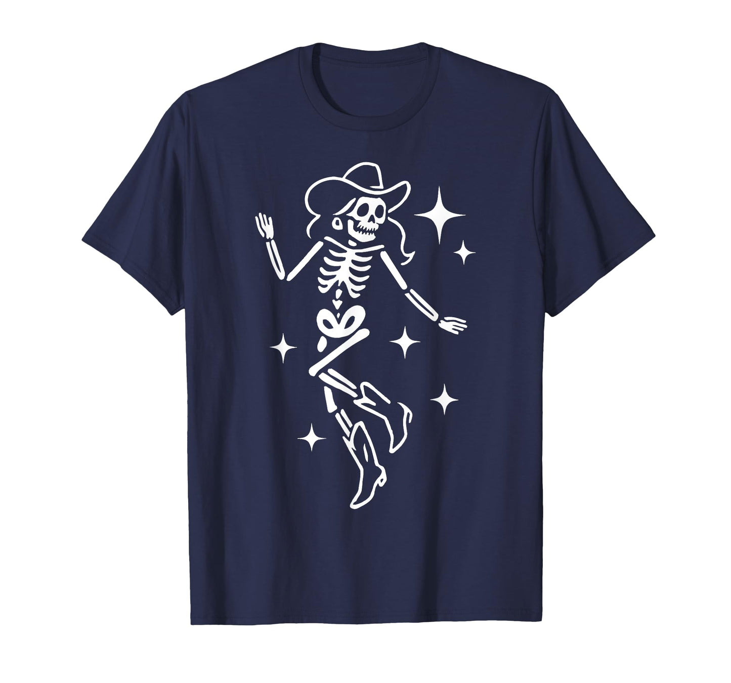 A Girl Skeleton Dancing for Funny Scary Halloween T-Shirt