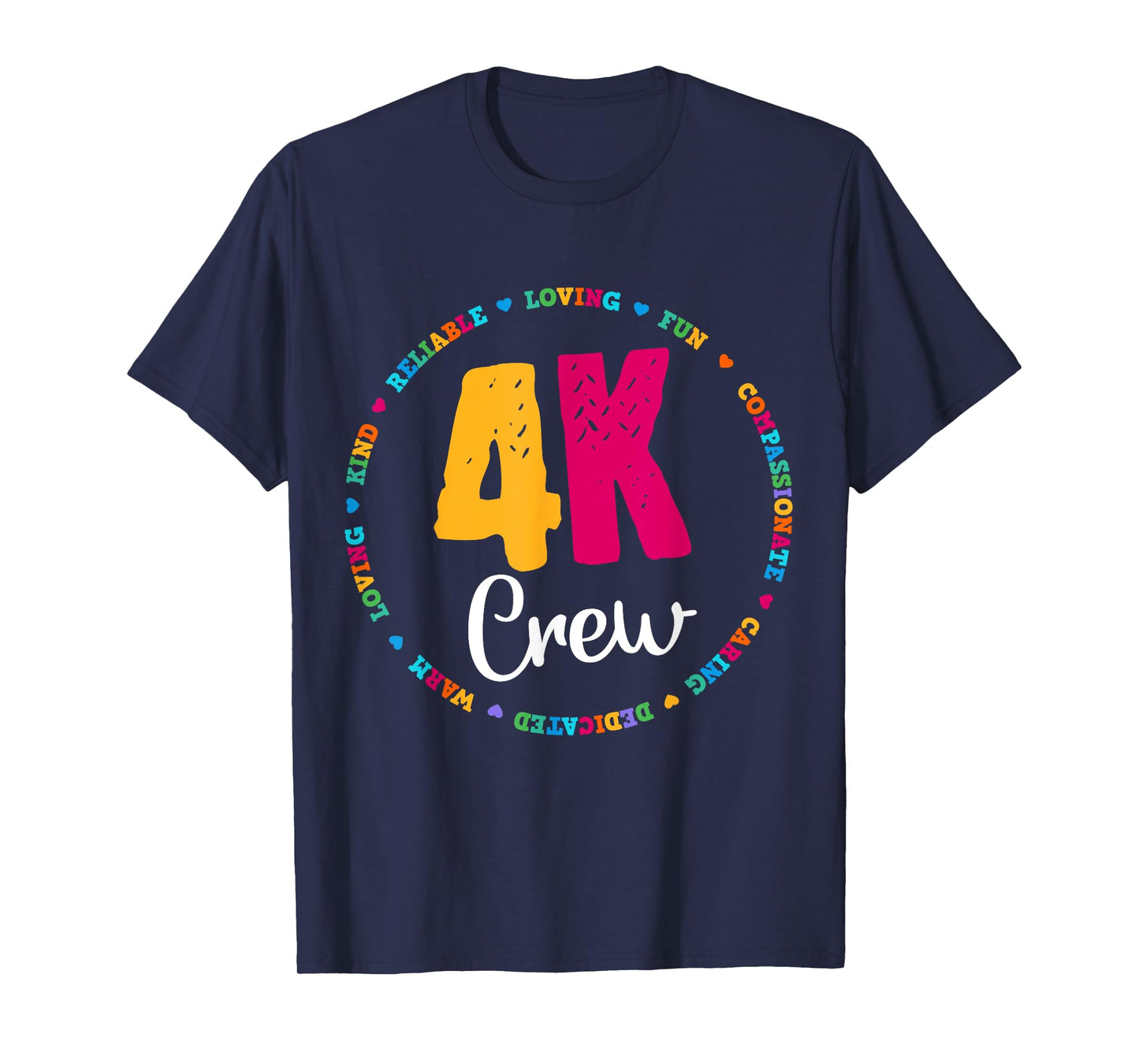 4K Crew Squad Team Teacher Kindergarten Kinder Elementary T-Shirt