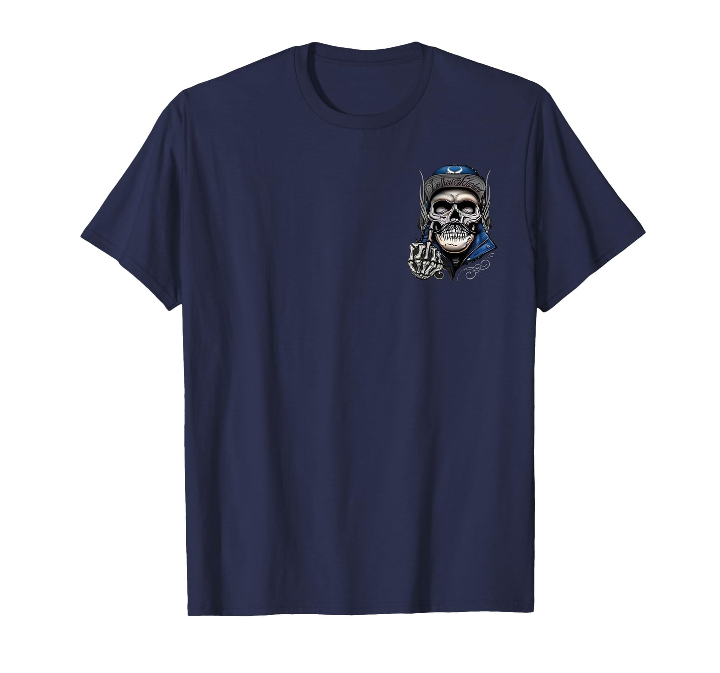 (2 Sided) Fun Fact I Don't Care Funny Skull Skeleton T-Shirt