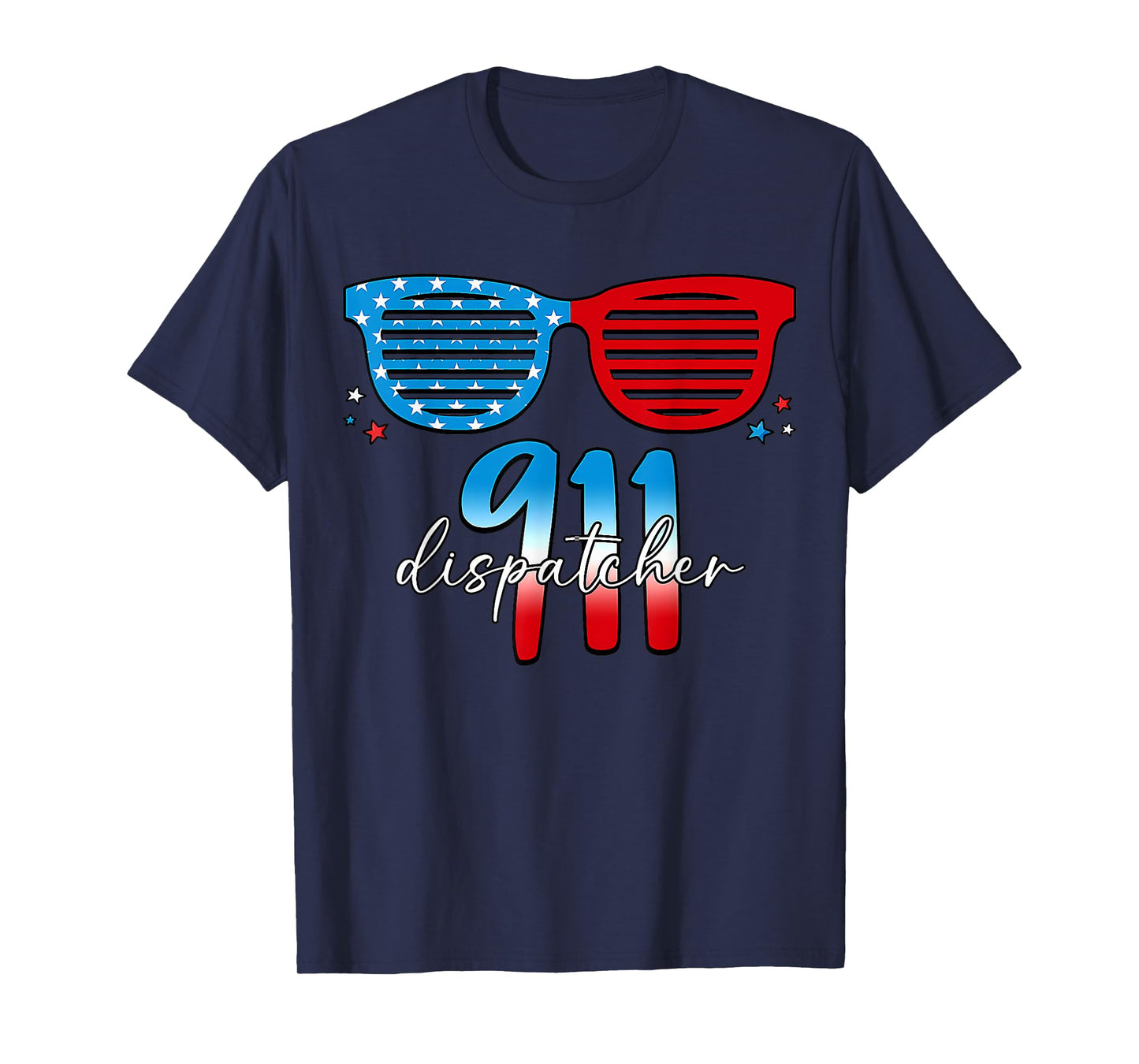 911 Dispatcher 4th of July USA Flag Emergency Dispatchers T-Shirt