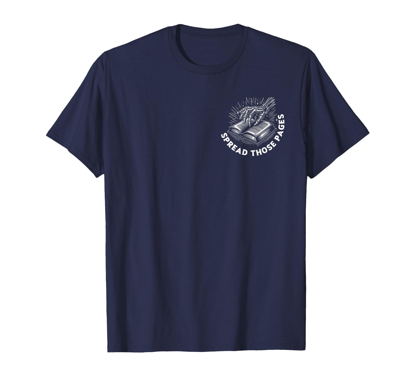 (2 Sides) I Look Better Bent Over A Book Funny Skeleton T-Shirt