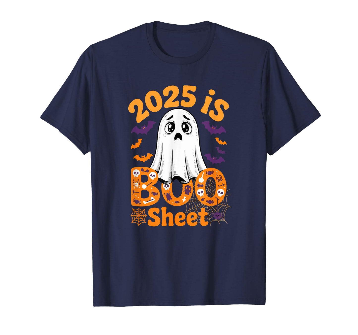 2025 is Boo Sheet Boo Ghost Halloween Costume Boring T-Shirt