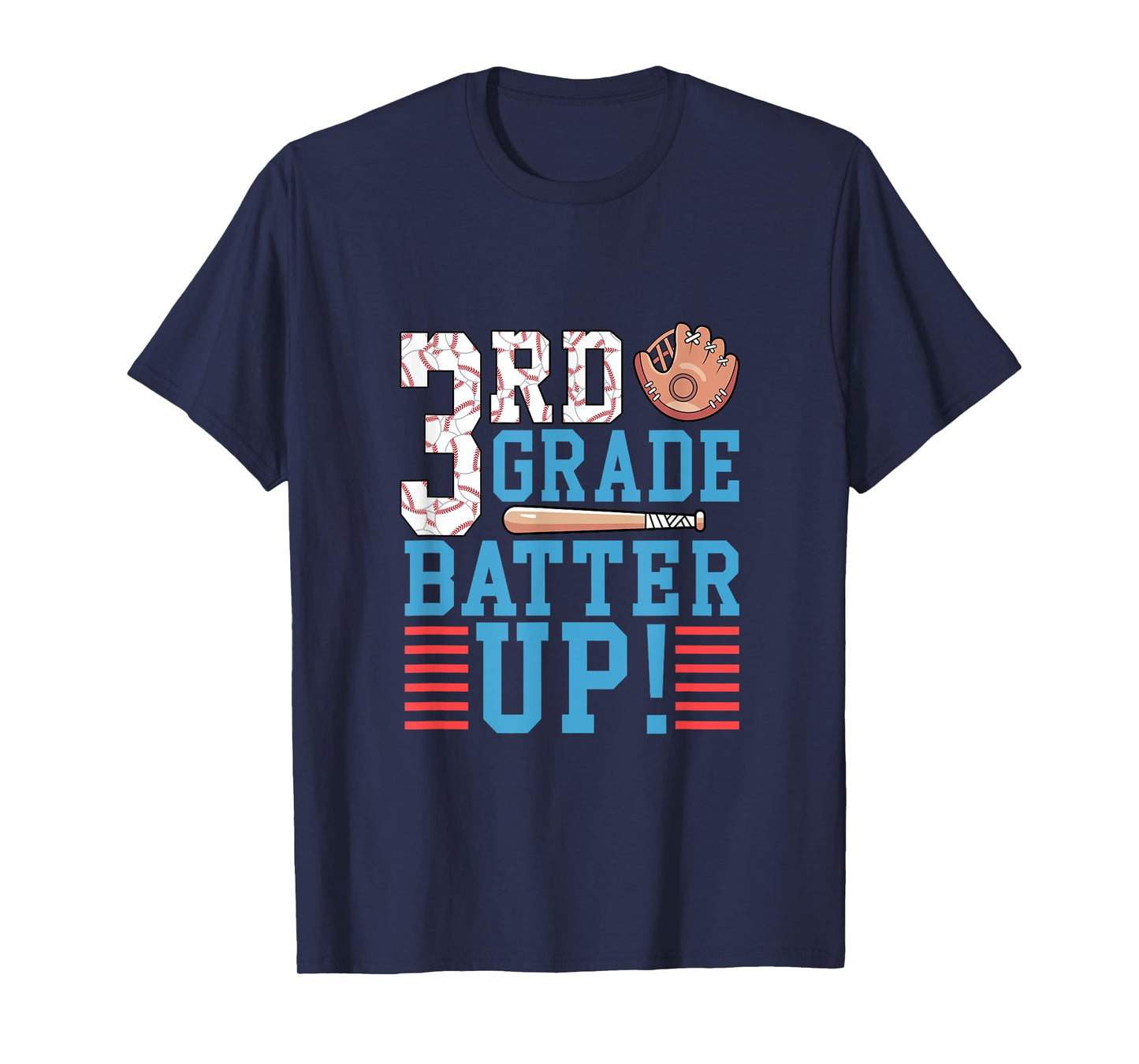 3rd Grade Back To School Shirt 3rd Grade Batter Up Baseball T-Shirt