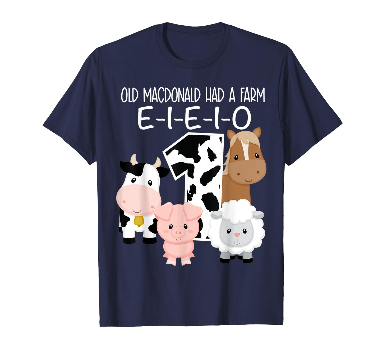 1st Birthday Old MacDonald Farm Theme Birthday Farm Animals T-Shirt
