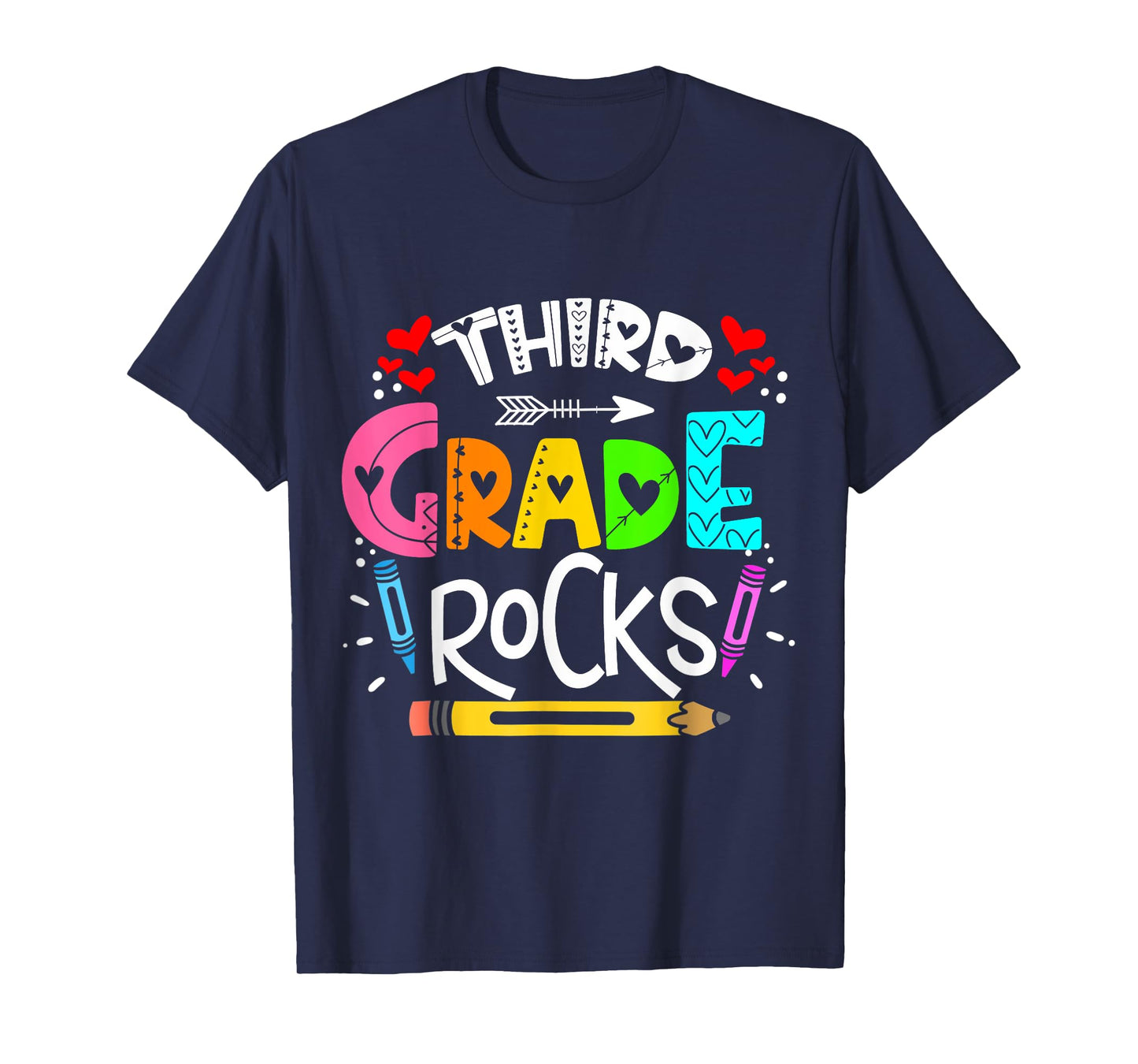 3rd grade rocks rocking 3rd grade teacher T-Shirt