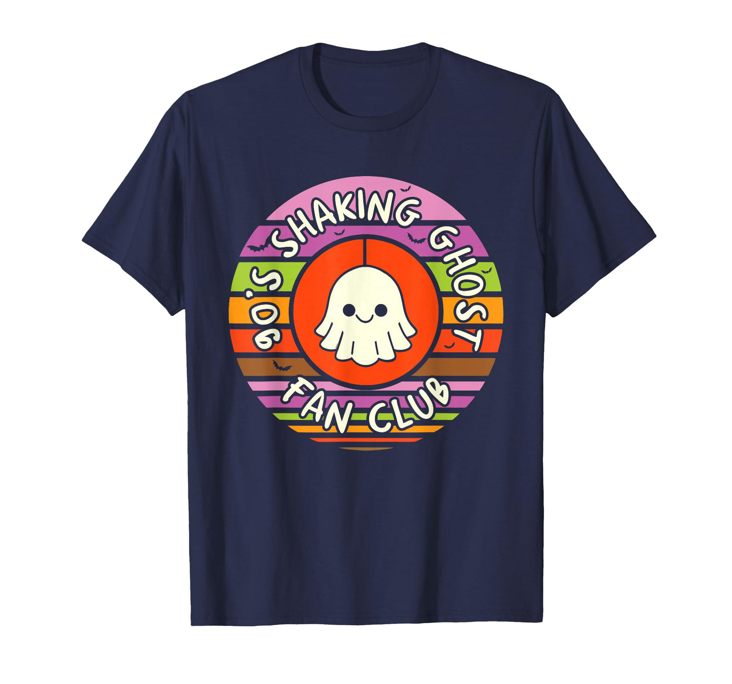 90's Shaking Ghost Fan Club Boo Halloween Design T-Shirt