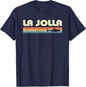 La Jolla California Vintage Shark Souvenir Mens Womens Kids T-Shirt