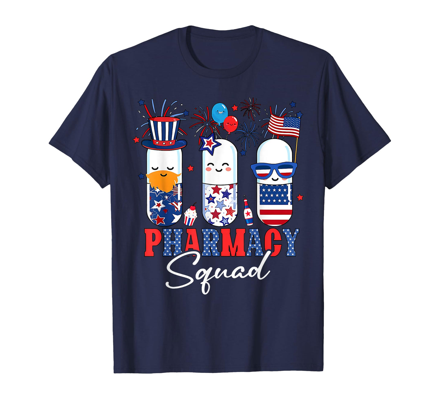 4th Of July Pharmacy Squad Pharmacy Technician Patriotic Women Men T-Shirt