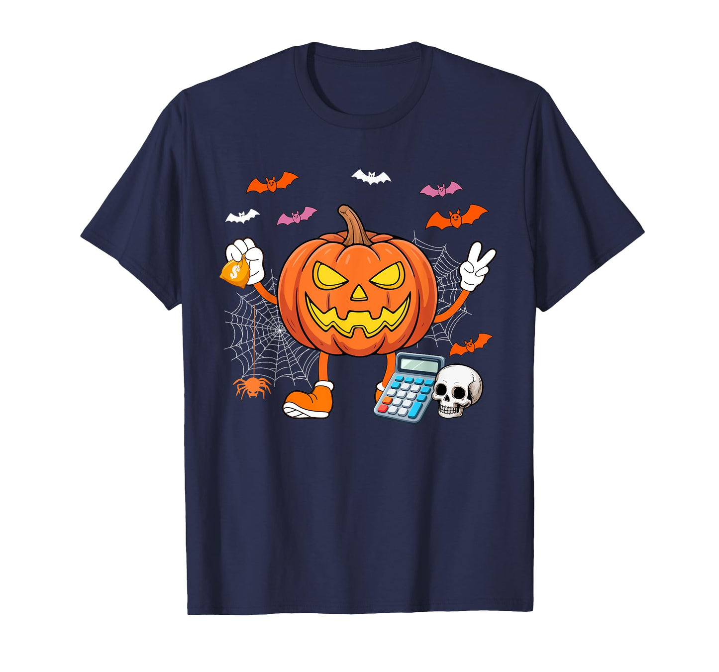 Accountant Job Horror Carved Pumpkin Halloween Costume Team T-Shirt