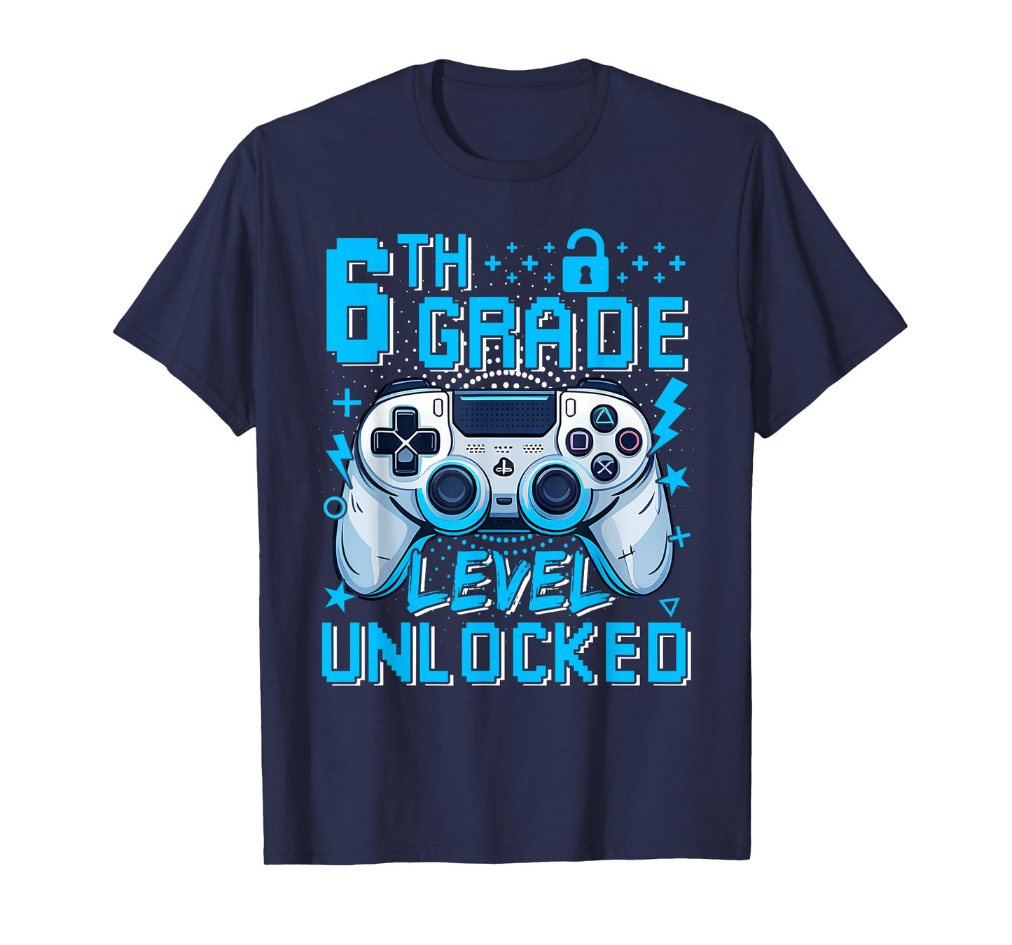 6th Grade Level Unlocked Video Game First Day Boy Kid T-Shirt