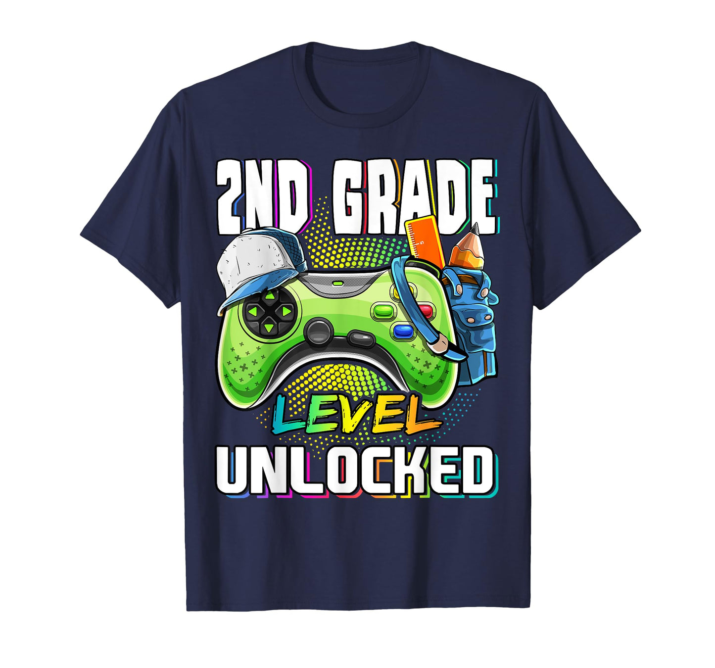 2nd Grade Level Unlocked Video Game Back to School Boys T-Shirt