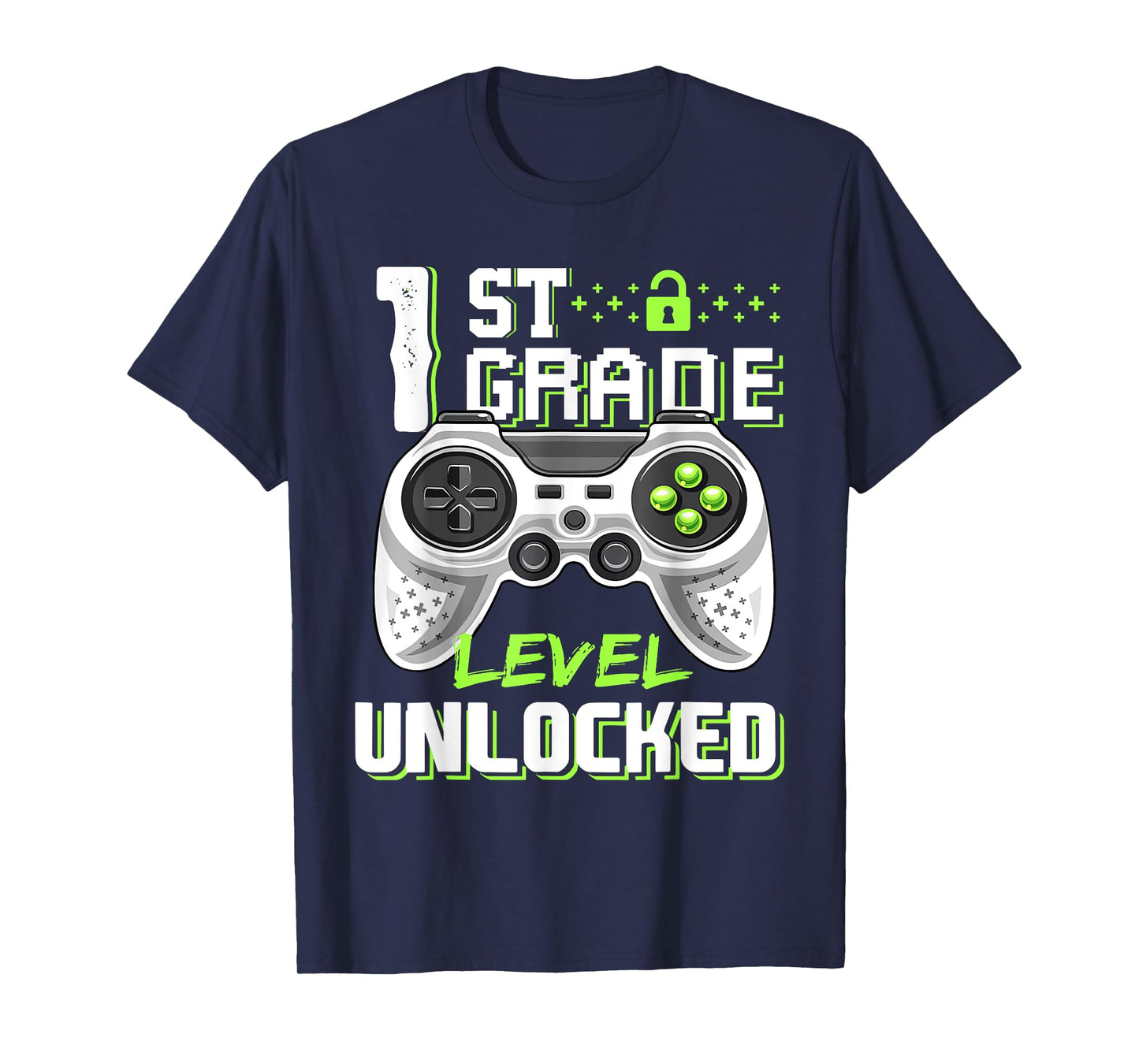 1st Grade Level Unlocked Gamer First Day Of School Boys T-Shirt