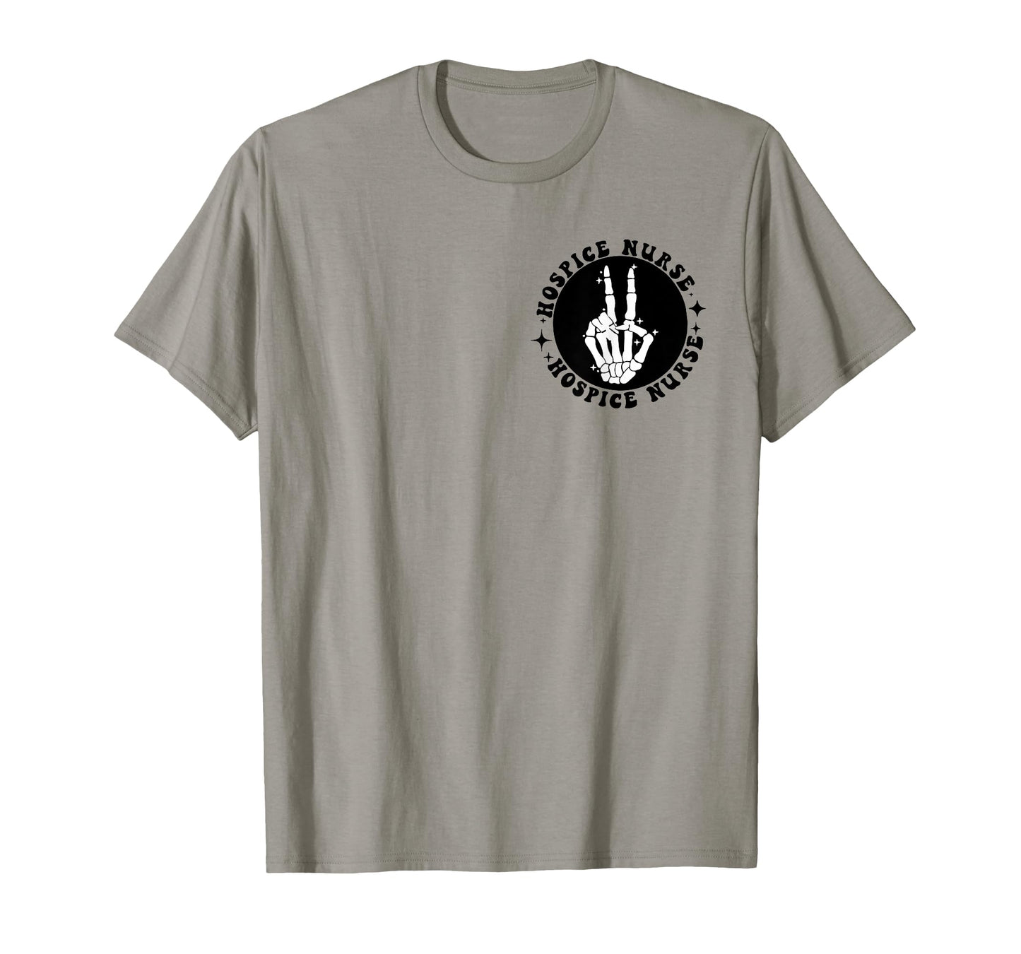 I Work In Heaven's Waiting Room Funny Groovy Hospice Nurses T-Shirt