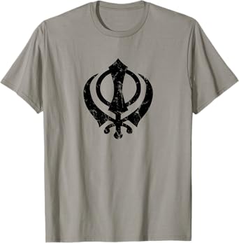 Khanda Sikh Symbol Chakkar Kirpans Chakra Sikhism Sign T-Shirt