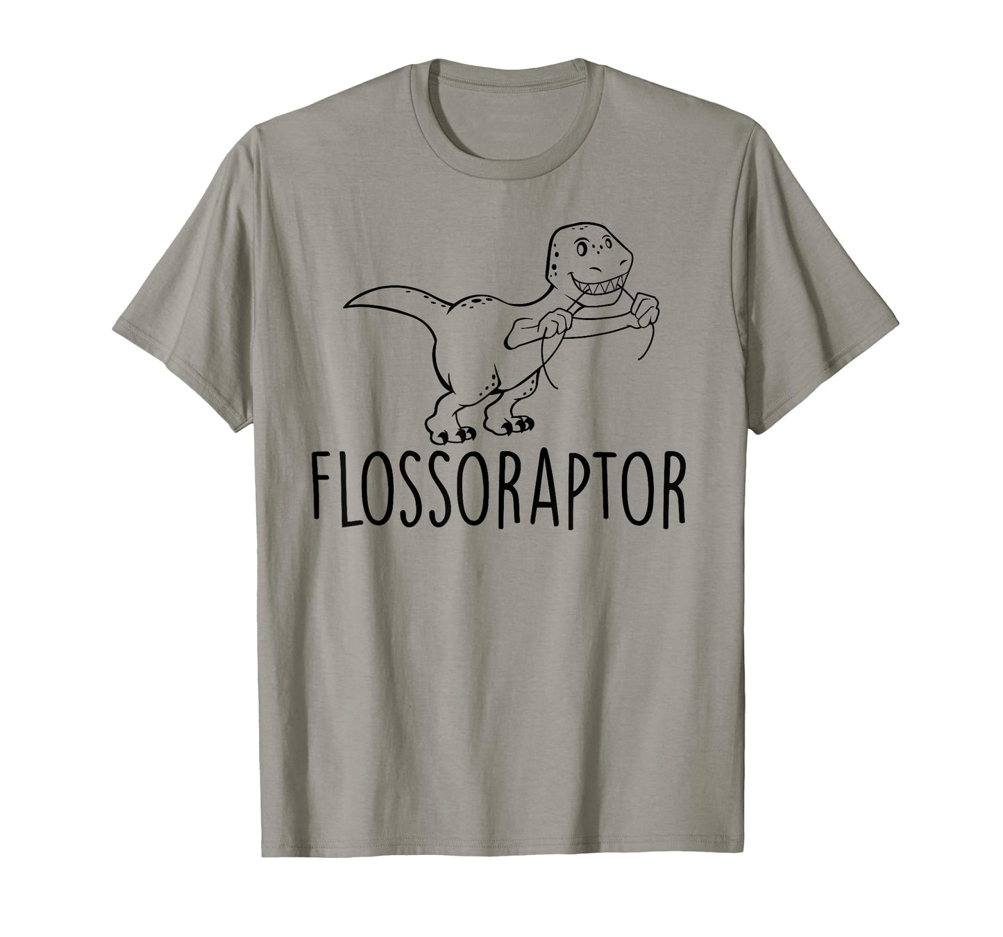 Flossoraptor Floss Cute Raptor Funny DDS Dental Babe T Shirt T-Shirt